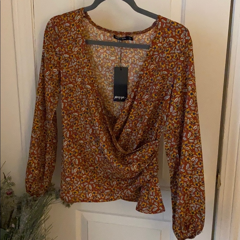 Patterned blouse from Nastygal